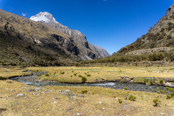The way to Lake69. Lake 69 is a small lake near of the city of Huaraz, Peru.