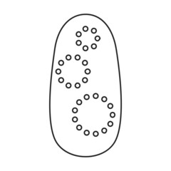 Nail of manicure vector icon.Outline vector icon isolated on white background nail of manicure.