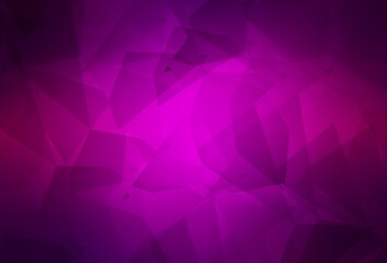 Dark Purple vector template with chaotic poly shapes.