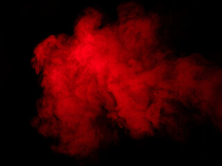 Red smoke texture on black background