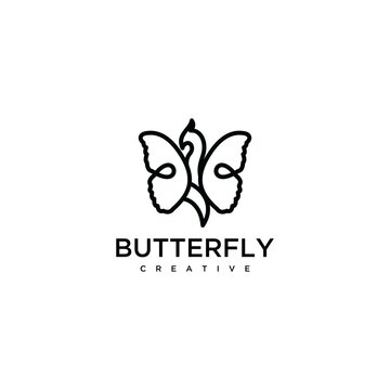 butterfly logo design vector template