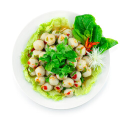 Fish Balls Spicy Salad Thai food Style