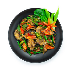 Stir Fried Spicy Catfish with Herb Thai Food