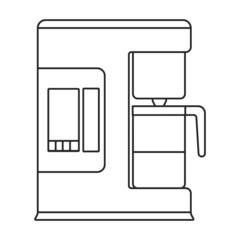 Coffee maker vector icon.Outline vector icon isolated on white background coffee maker .