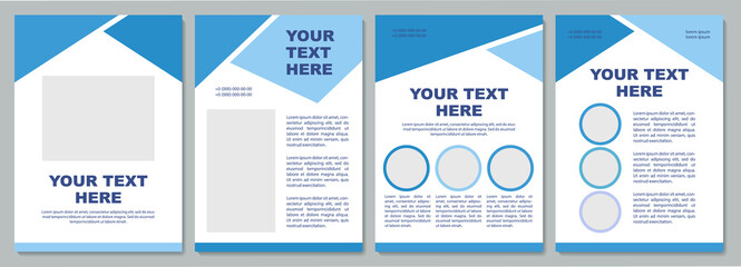 Geometric advertising brochure template. Flyer, booklet, leaflet print, cover design with copy space. Your text here. Vector layouts for magazines, annual reports, advertising posters