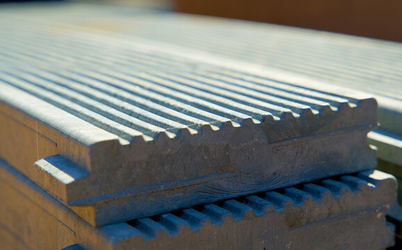 Close Up Of Construction Material Made From Recycled Waste Plastics