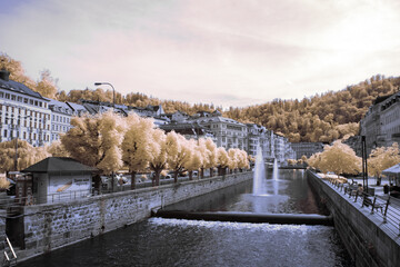 infrared photography - surreal ir photo of landscape with trees under cloudy sky - the art of our...
