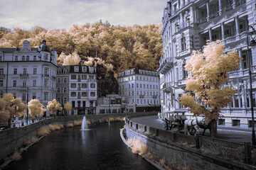 infrared photography - surreal ir photo of landscape with trees under cloudy sky - the art of our...