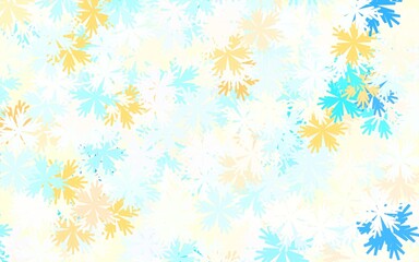 Light Blue, Red vector doodle layout with flowers.