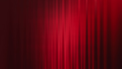 Beautiful red velvet curtain in the theater. Streaked red drapes in dark background with the spotlight. Gradient abstract background for Valentine and Christmas.