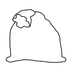 Farmer bag vector icon.Outline vector icon isolated on white background farmer bag.