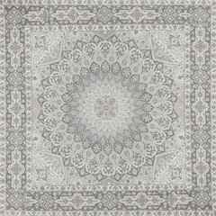 round lace pattern carpet design