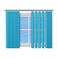 Window blind vector cartoon icon. Vector illustration jalousie house on white background. Isolated cartoon illustration icon of window blind .