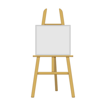 Easel vector cartoon icon. Vector illustration easel on white background. Isolated cartoon illustration icon of canvas on stand .