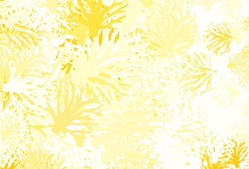 Fototapeta na wymiar Light Yellow vector abstract pattern with branches.
