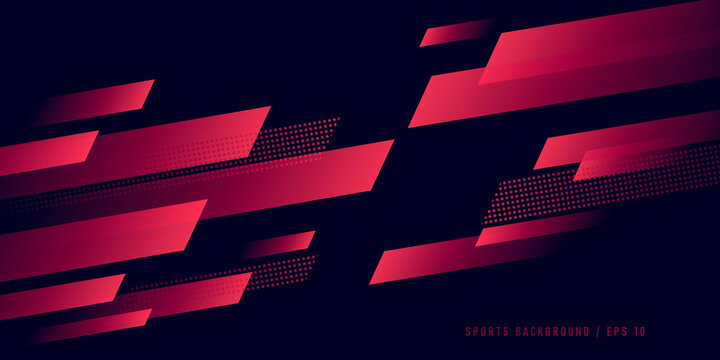 Abstract red geometric composition, speed technology futuristic design background vector illustration.