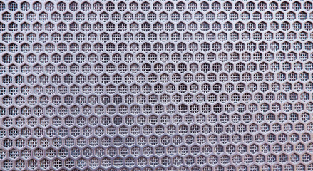 Hexagonal texture, speaker grille plastic hexagonal texture. Industrial mesh background. Abstract gray texture background hexagon