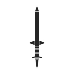 Ballistic missile vector icon.Black vector icon isolated on white background ballistic missile.