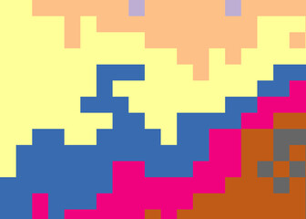 Color Pixels Cloud Abstract Computational Generative Art background illustration