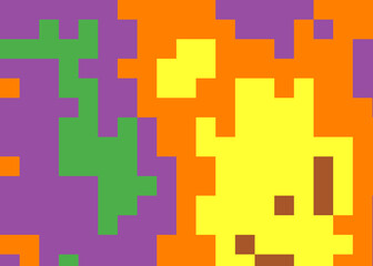 Color Pixels Cloud Abstract Computational Generative Art background illustration