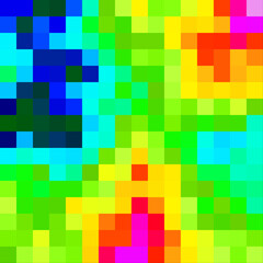 Color Pixels Cloud Abstract Computational Generative Art background illustration
