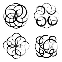 Abstract Spiral Grunge Design Element