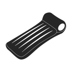 Inflatable mattress vector icon.Black vector icon isolated on white background inflatable mattress.