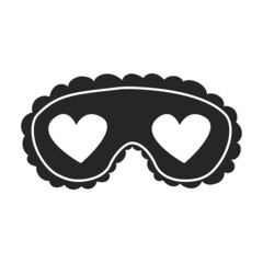 Sleep mask of panda vector icon.Black vector icon isolated on white background sleep mask of panda.