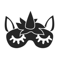 Sleep mask vector icon.Black vector icon isolated on white background sleep mask.