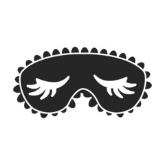 Sleep mask of unicorn vector icon.Black vector icon isolated on white background sleep mask of unicorn.