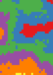 Color Pixels Cloud Abstract Computational Generative Art background illustration