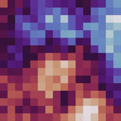 Color Pixels Cloud Abstract Computational Generative Art background illustration