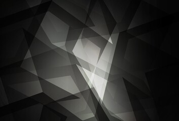 Dark Gray vector shining triangular layout.