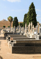 Beautiful cemetery in La Union village in Spain