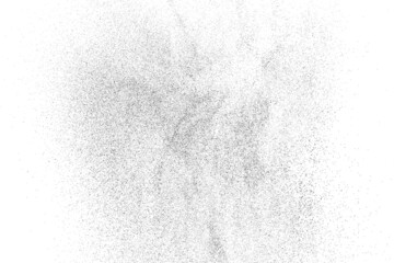Distressed black texture. Dark grainy texture on white background. Dust overlay textured. Grain noise particles. Rusted white effect. Grunge design elements. Vector illustration, EPS 10.