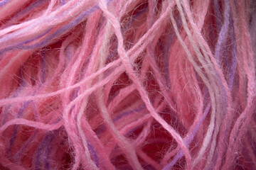 closeup pink threads background texture