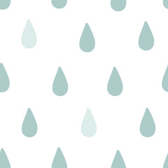Raindrop drip cute pattern. Ornament for fabric, texlile, wrapping, paper.