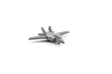 Model plane, airliner, airplane created on a 3d printer, on white background. transportation concept