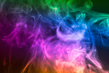 Rainbow abstract texture smoke background. smoke color light.