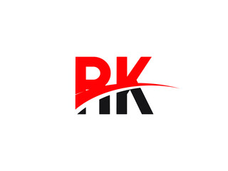 RK Letter Initial Logo Design Template