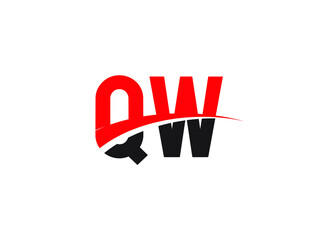 QW Letter Initial Logo Design Template