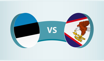 Estonia versus American Samoa, team sports competition concept.
