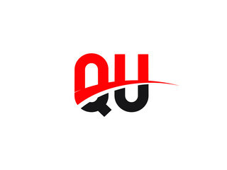 QU Letter Initial Logo Design Template