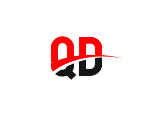 QD Letter Initial Logo Design Template
