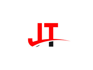JT Letter Initial Logo Design Template
