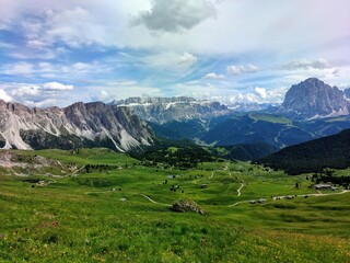 Obraz premium landscape in the mountains, Seceda, The Dolomites, Italy
