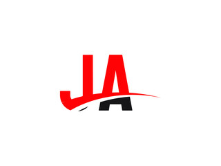 JA Letter Initial Logo Design Template