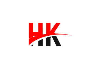 HK Letter Initial Logo Design Template