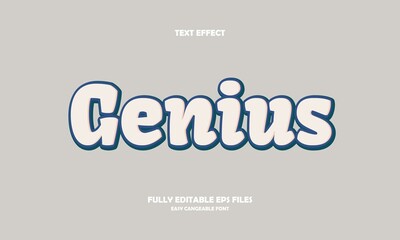 Editable text effect genius title style