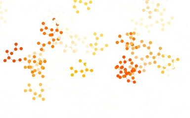 Light Orange vector background with forms of artificial intelligence.